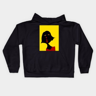 Woman In Red Kids Hoodie